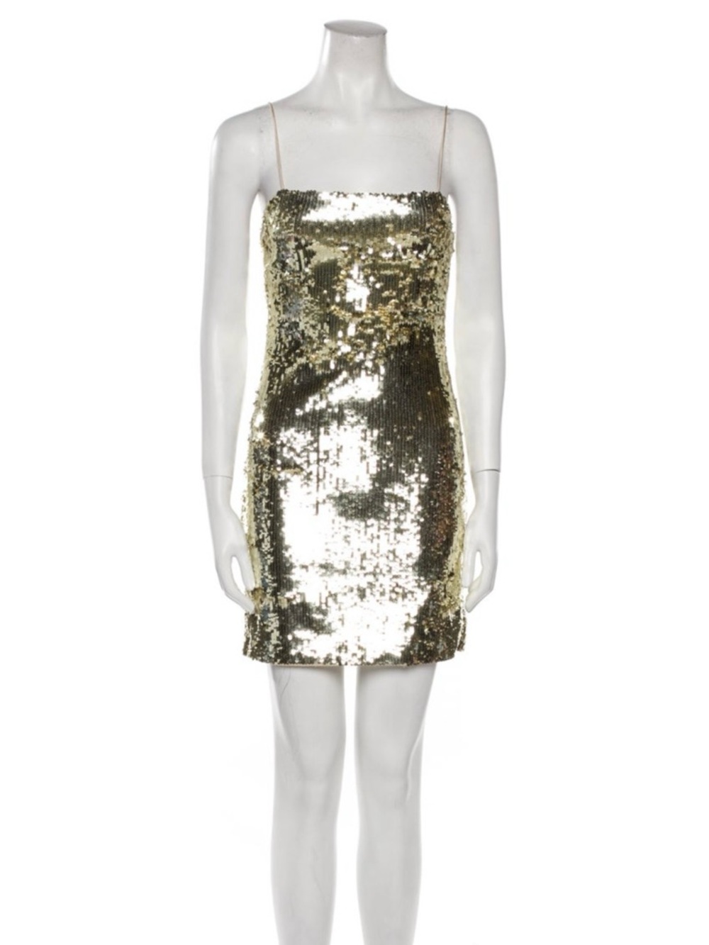 Alice + Olivia Gold Sequin Slip Dress